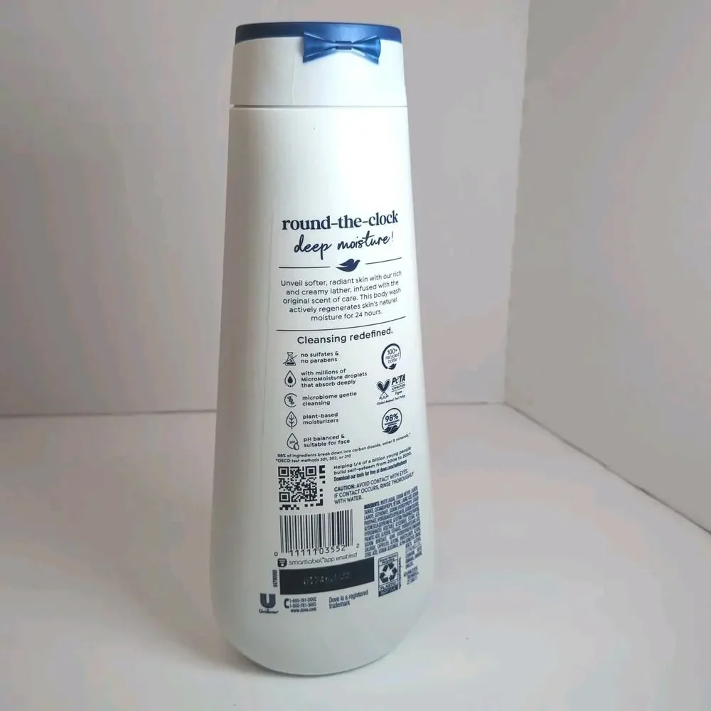 Dove Deep Moisture all day lotion for soft skin, 24hr Body Wash, 23 fl oz New